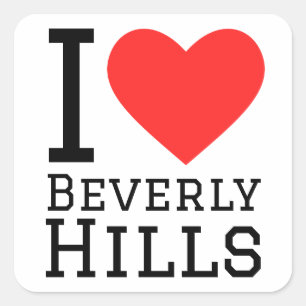 I love Beverly Hills  Square Sticker
