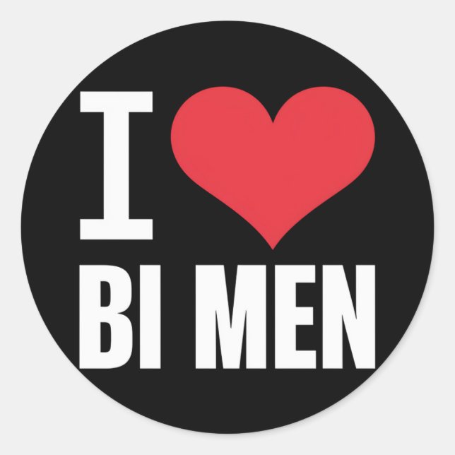 I Love Bi Me Bisexual Men Bi Pride Bisexual Pride Classic Round Sticker (Front)