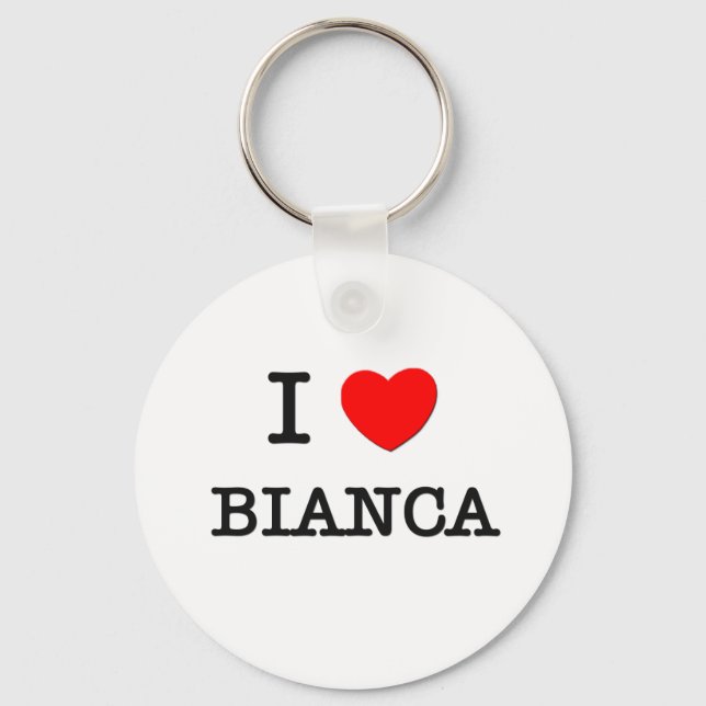 I Love Bianca Key Ring (Front)