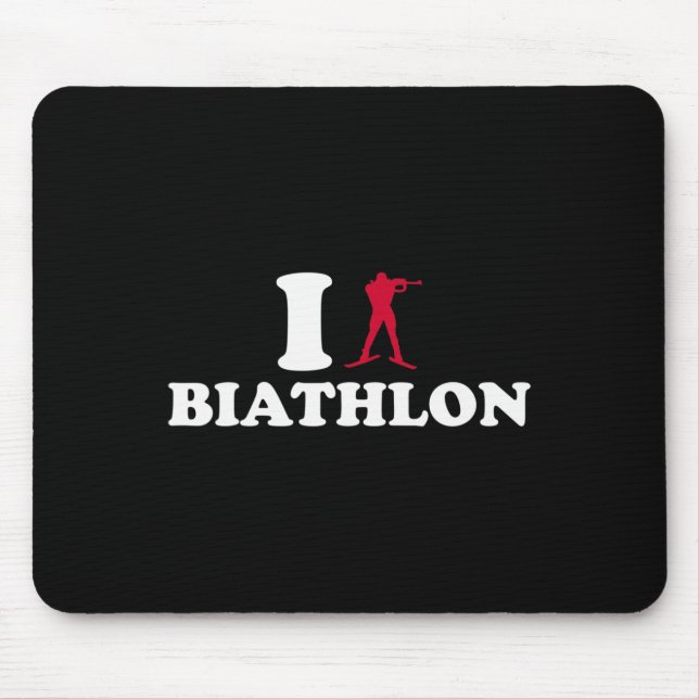 I Love Biathlon  Mouse Mat (Front)
