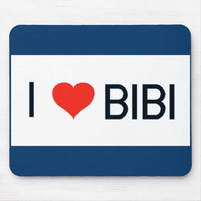 I Love Bibi Mouse Mat (Front)