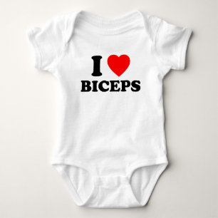 I Love Biceps Funny Girls Night Social Gym Gift Baby Bodysuit