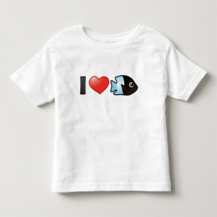 I Love Bicolor Damselfish Toddler T-Shirt