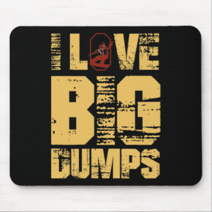 I Love Bid Dumps Snowboarding Mouse Mat