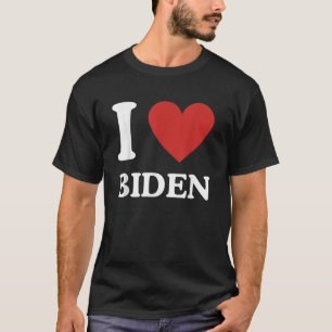 I Love Biden Heart Joe Show Your Support  T-Shirt