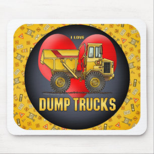 I Love Big Dump Trucks Mouse Pad