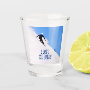 I Love Big Dumps Snow Ski Downhill Shot Glass
