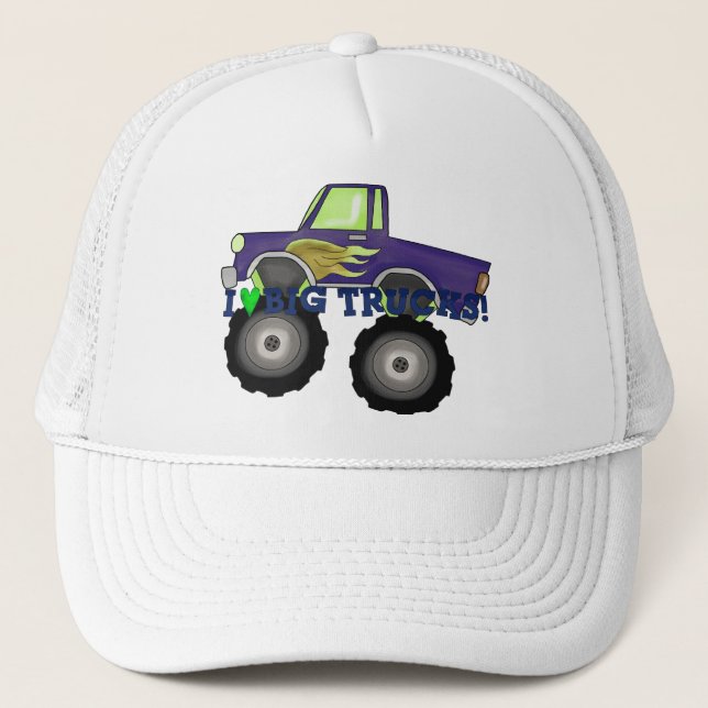 I Love Big Trucks Trucker Hat (Front)