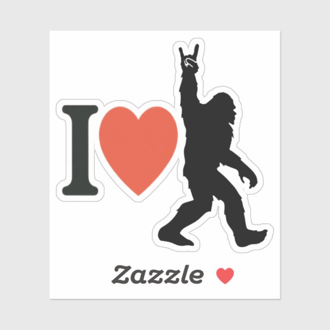 I Love Bigfoot Rock On  (Sheet)