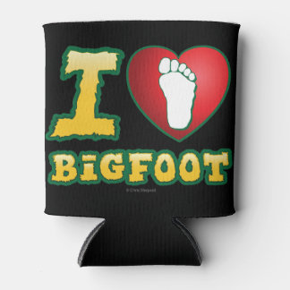 I Love Bigfoot - Sasquatch Believer Cryptozoology  Can Cooler