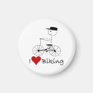 I Love Biking Gifts and Apparel Magnet