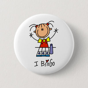 I Love Bingo 6 Cm Round Badge