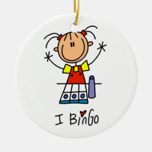 I Love Bingo Ceramic Tree Decoration