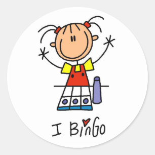 I Love Bingo Classic Round Sticker