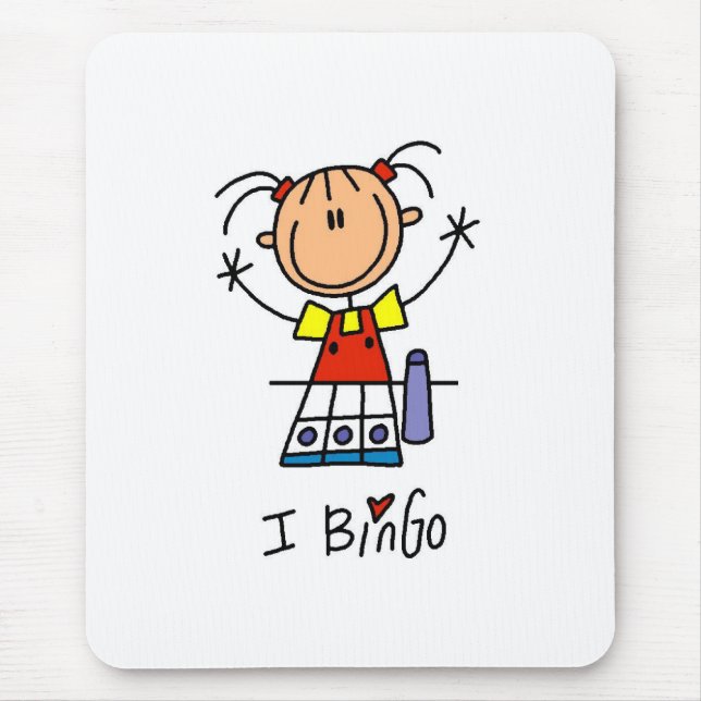 I Love Bingo Mouse Mat (Front)