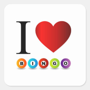 I love bingo square sticker
