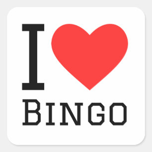 I love bingo square sticker