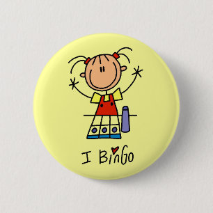I Love Bingo Tshirts and Gifts 6 Cm Round Badge