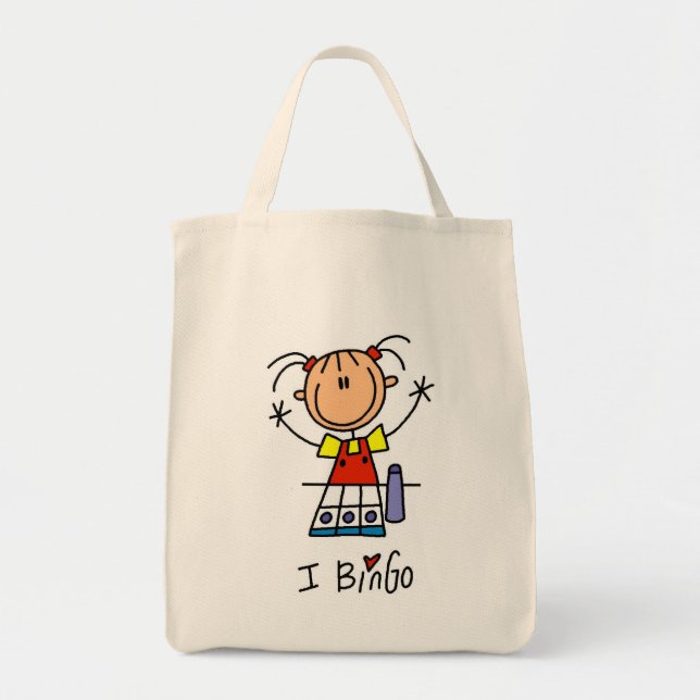 I Love Bingo Tshirts and Gifts Tote Bag (Front)