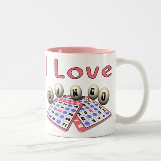 I Love Bingo Two-Tone Coffee Mug (Right)