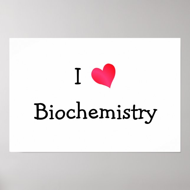 I Love Biochemistry Poster (Front)