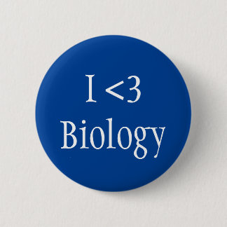 I Love Biology 6 Cm Round Badge