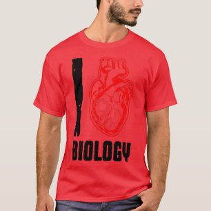 I Love Biology Anatomical Human Heart Science Geek T-Shirt