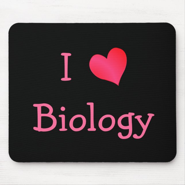 I Love Biology Mouse Mat (Front)