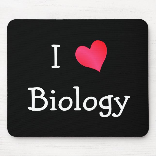 I Love Biology Mouse Mat (Front)