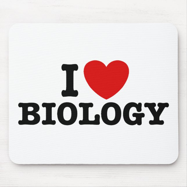 I Love Biology Mouse Mat (Front)