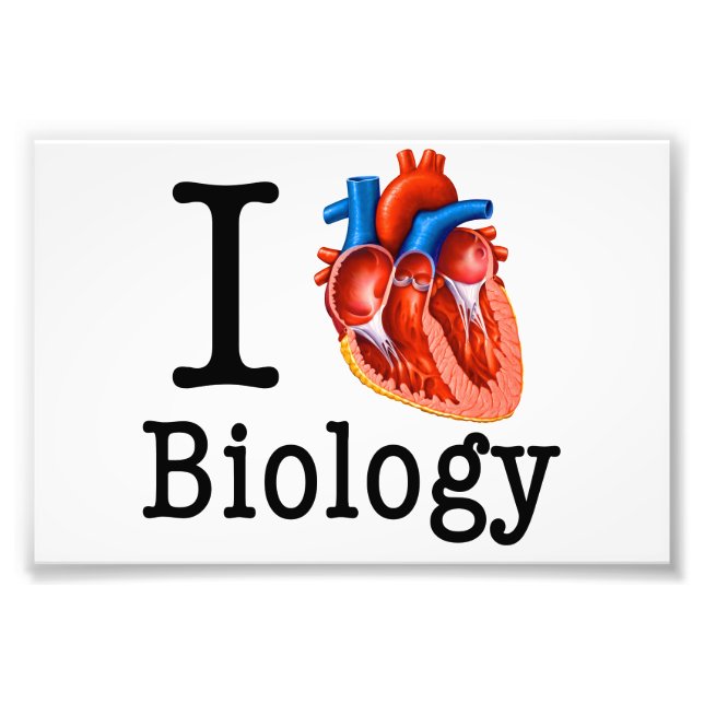 I Love Biology Photo Print (Front)