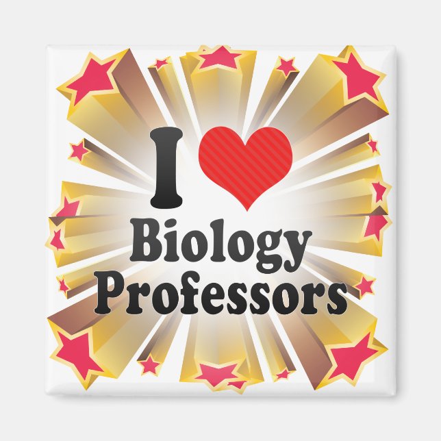 I Love Biology Professors Magnet (Front)
