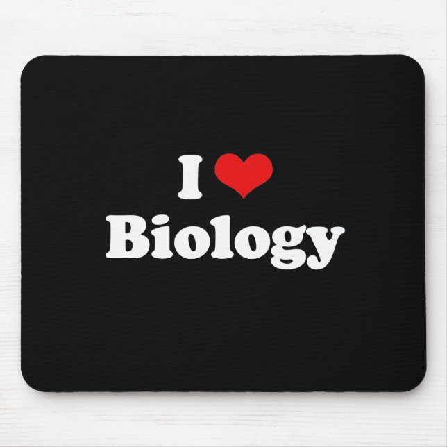 I Love Biology Tshirt Mouse Mat (Front)