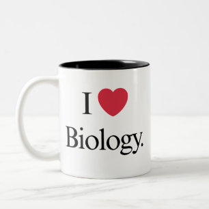 I Love Biology Two-Tone Coffee Mug