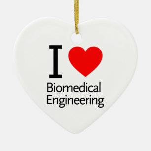 I Love Biomedical Engineering Ceramic Tree Decoration