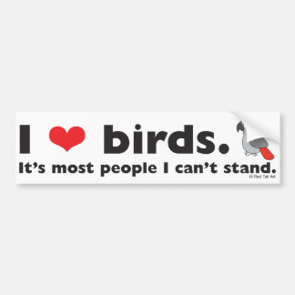 I love birds bumper sticker