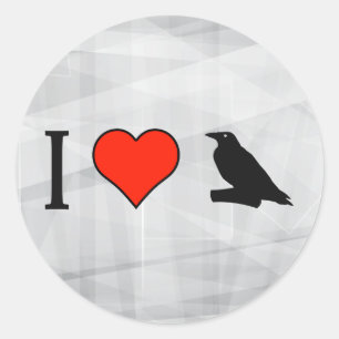 I Love Birds Of Prey Classic Round Sticker