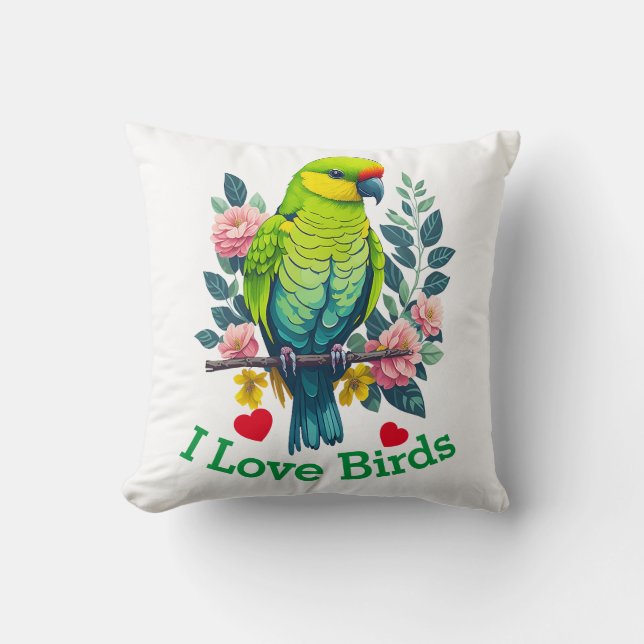 i love birds pillow (Front)