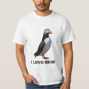 I Love Birds Puffin Shirt