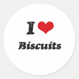 I Love BISCUITS Classic Round Sticker