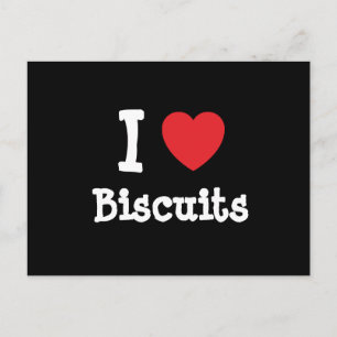 I love Biscuits heart T-Shirt Postcard