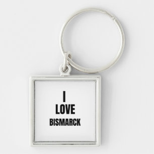 I LOVE BISMARCK KEY RING