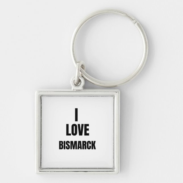 I LOVE  BISMARCK KEY RING (Front)