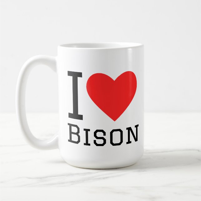 I love bison coffee mug (Left)