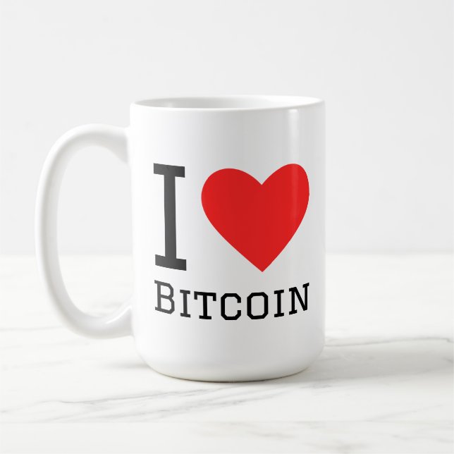 I love bitcoin coffee mug (Left)