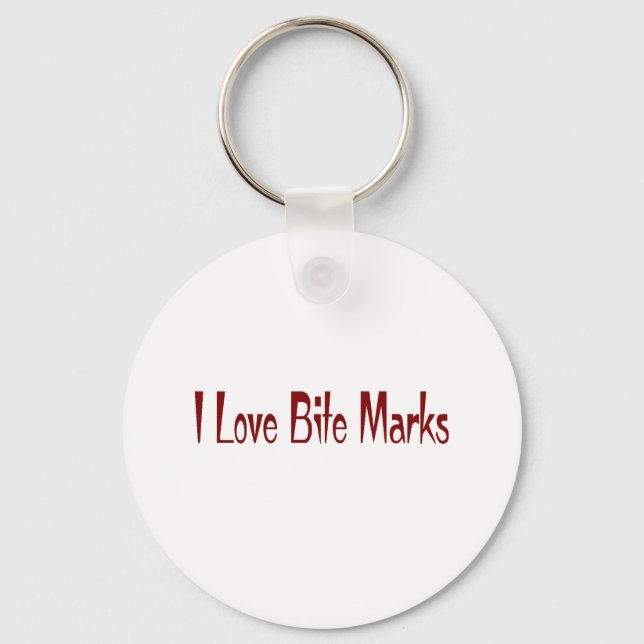 I Love Bite Marks Key Ring (Front)