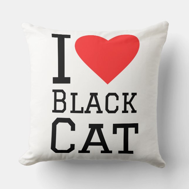 I love black cat  cushion (Front)