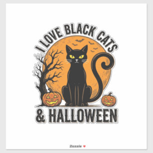 I Love Black Cats Halloween Vintage Shirt Design_1