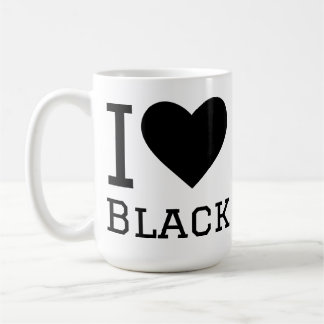 I love black coffee mug