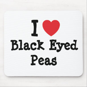 I love Black Eyed Peas heart T-Shirt Mouse Mat